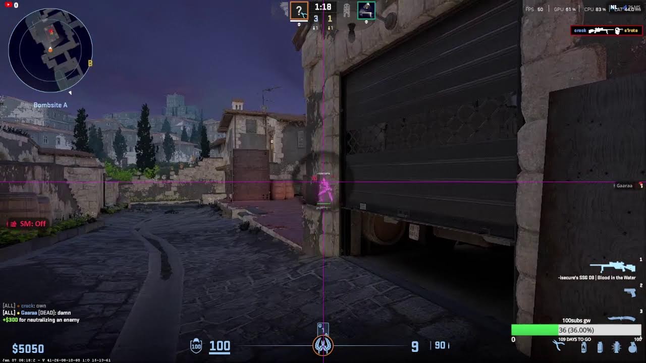 CS2 cheating with neverlose after VAC update I 100 subs giveaway