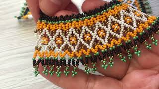 Etnik Desenli Kolye Yapımı (Collar Estampado Étnico - Ethnic Patterned Necklace )