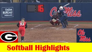 #5 Georgia vs Ole Miss Softball Game 2 Highlights, March 23 2024