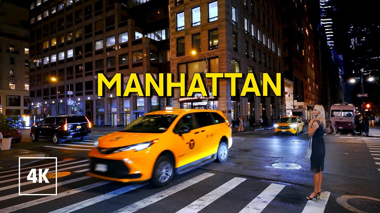 New York, Amerika Serikat | Jelajah Kota Malam 4K | 14 Agu 2024