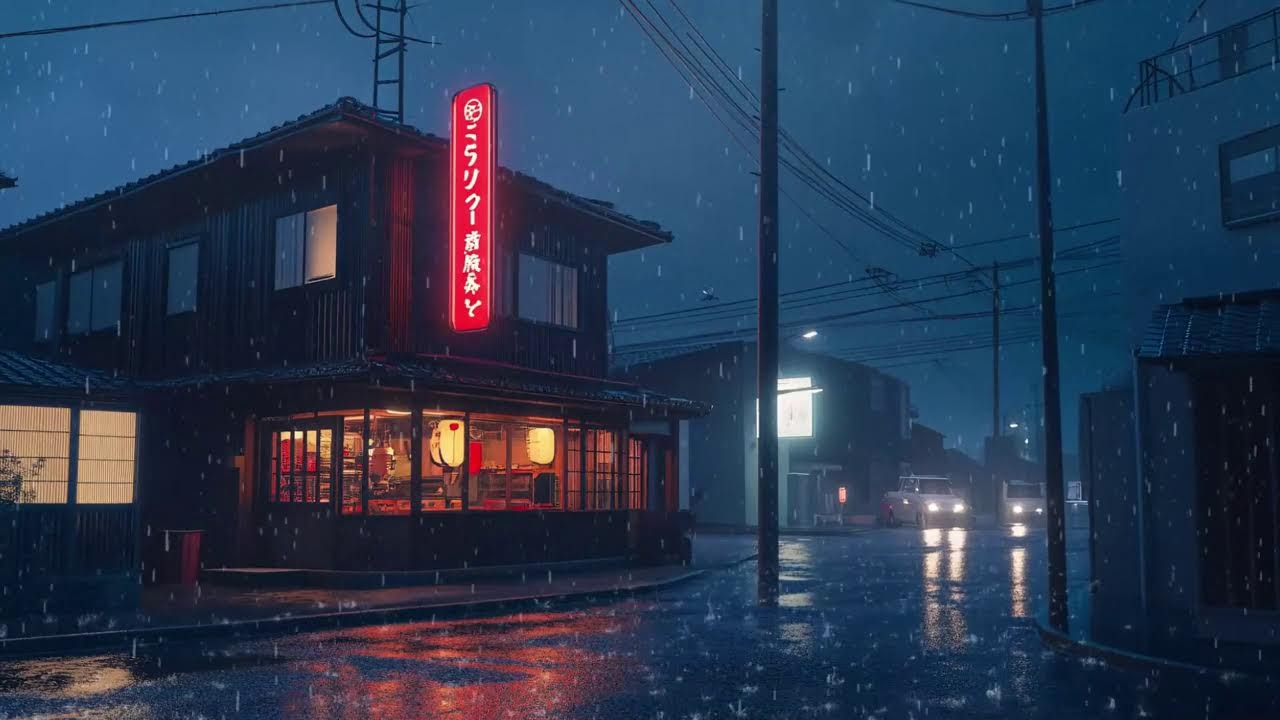Tokyo City Rain 🌧️ Calm Lofi Beats for Working Late & Focus