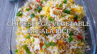 One pot Chinese vegetable masala egg rice easy and quick recipe