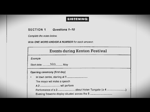 Events During Kenton Festival Ielts Listening