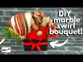 AMAZING DIY MARBLE SWIRL STRAWBERRY BOUQUET