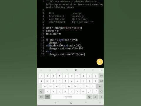 Python program to calculate electricity bill - YouTube