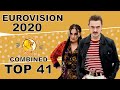 EUROVISION 2020 TOP 41 | What's The Quack combined chart