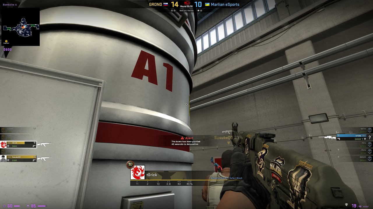 kr1vda 1vs3. Nuke. Marlian vs. GROND at EPIC League CIS 2021