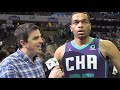 PJ WASHINGTON after HORNETS WIN vs. Warriors