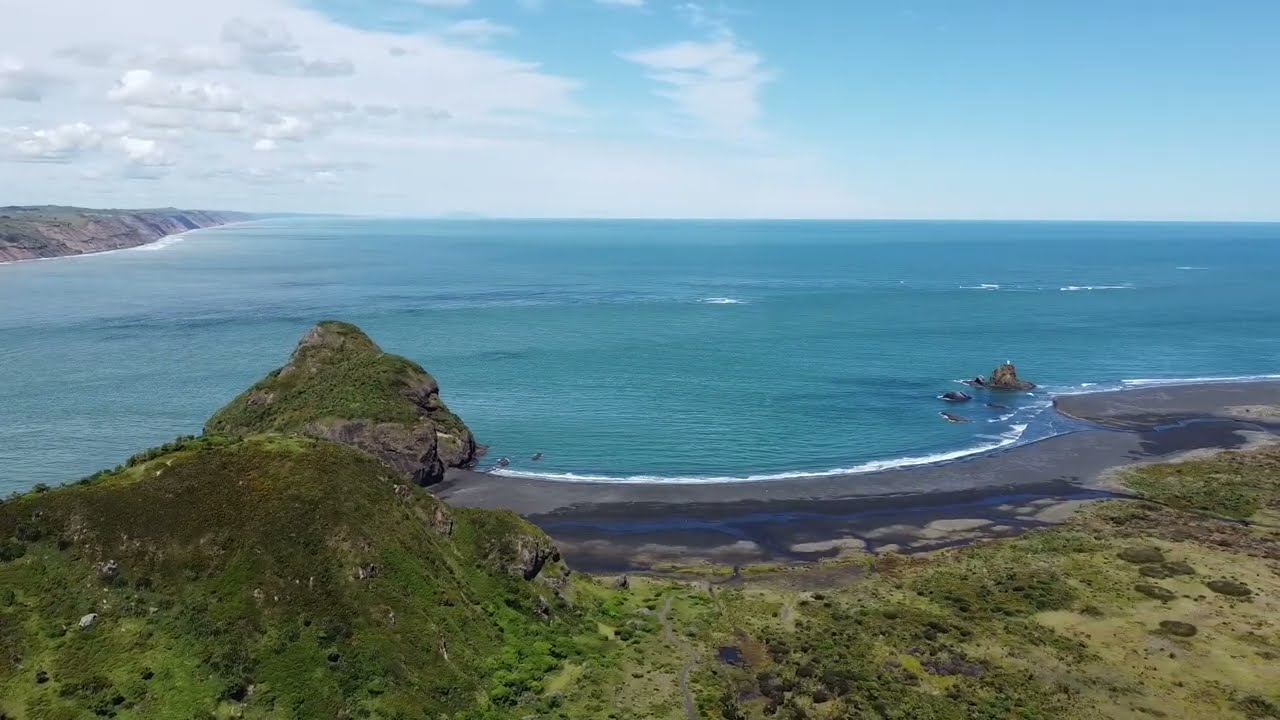 Stunning  View of Whatipu Beach From Sky