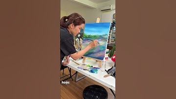 Hướng dẫn vẽ tranh phong cảnh đơn giản bằng màu acrylic