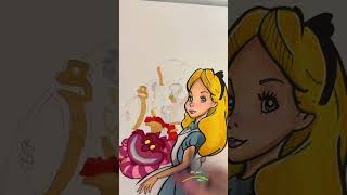 Drawing Disney's Alice in Wonderland and Friends | Speed Drawing