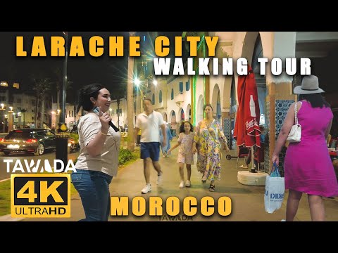 Larache summer 2023 city walking tour (Morocco) 4K UHD