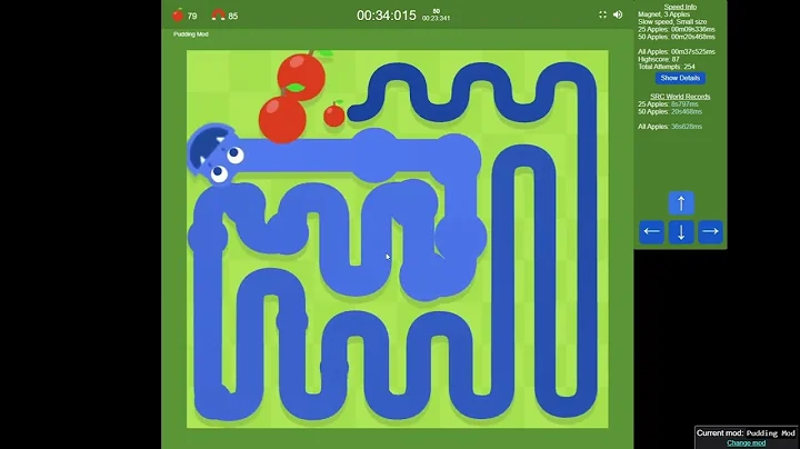 Google Snake / Magnet Mode Slow / Small / 3 a multi / All Apple / 00:35:910