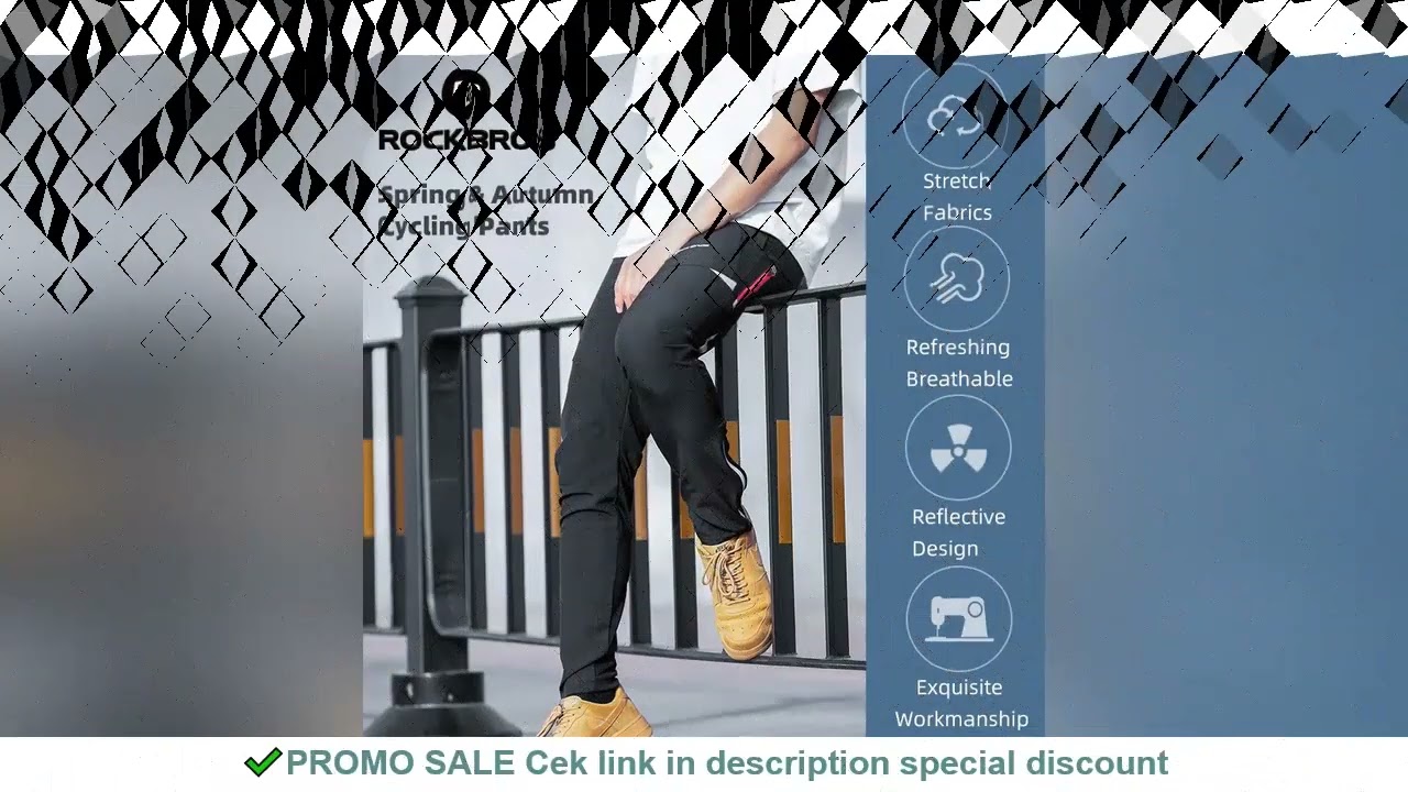ROCKBROS Bicycle Trousers Comfortable Reflective Elasticity Refreshing Breathable Stretch Fabric Cyc