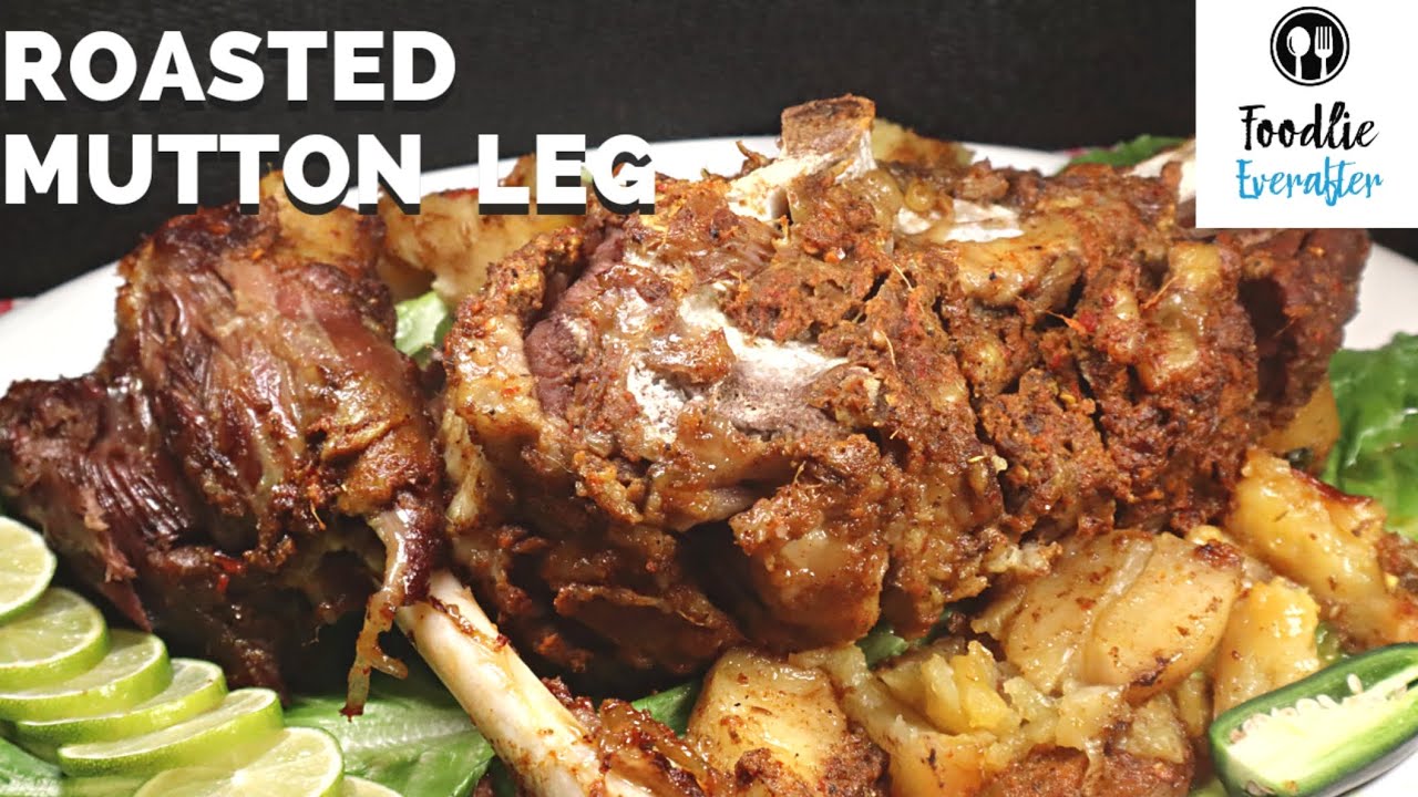 Mutton Raan Rice Roasted Mutton Leg with Potatoes | Easy Mutton Raan Recipe with Rice ...