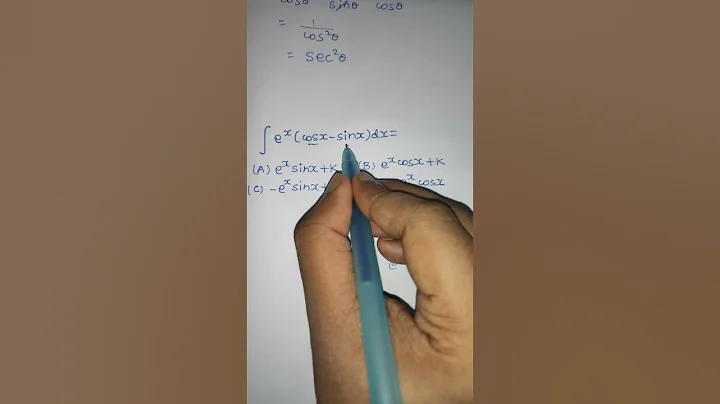 integration of e^x(cosx-sinx) #shorts #calculus