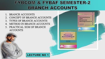 Fybcom Branch Account Basic Concept | FYBCOM,FYBAF Sem - 2 | Financial Accounting | Siraj Shaikh