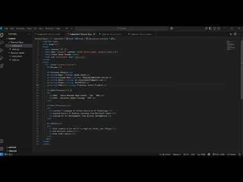 Resume using html