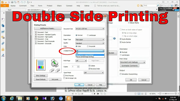 How to print Two-Sided Manually: Duplex Printing  l Both side printing, by your home printer l