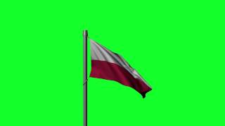 Green Screen Flag Of Poland