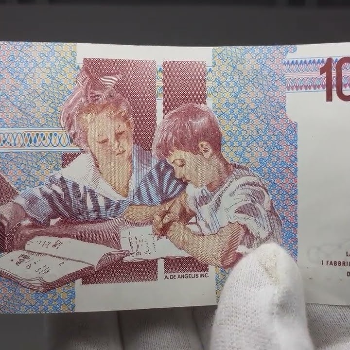 1990 1000 Lire Italy Banknote Portrait of Maria Montessori