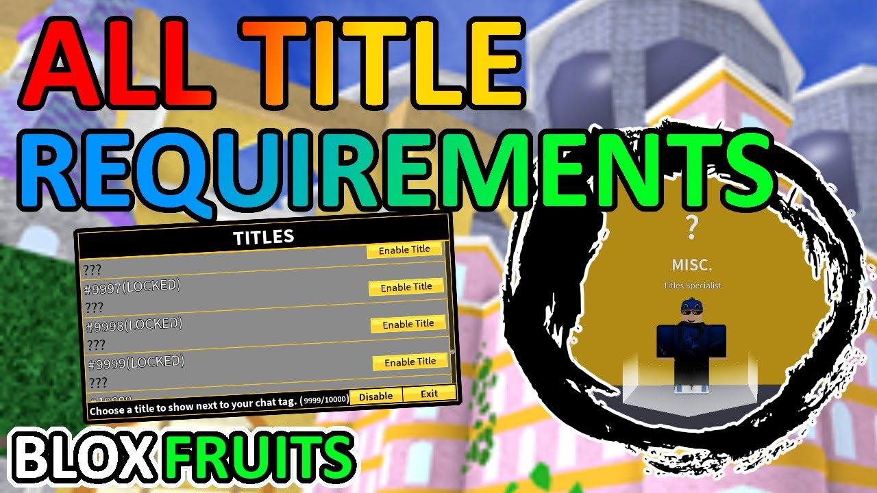 Unlocking Every Title in Blox Fruits #roblox#bloxfruits#update20#elkra, fruit game