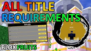 How To equip title (Blox Fruits) 