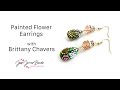 Painted flower earring diy tutorial featuring jessejamesbeads  