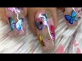 WATCH ME WORK: Holographic Butterflies and Shadowbox(Dimensional) Flower Effect Nails | Shape Change