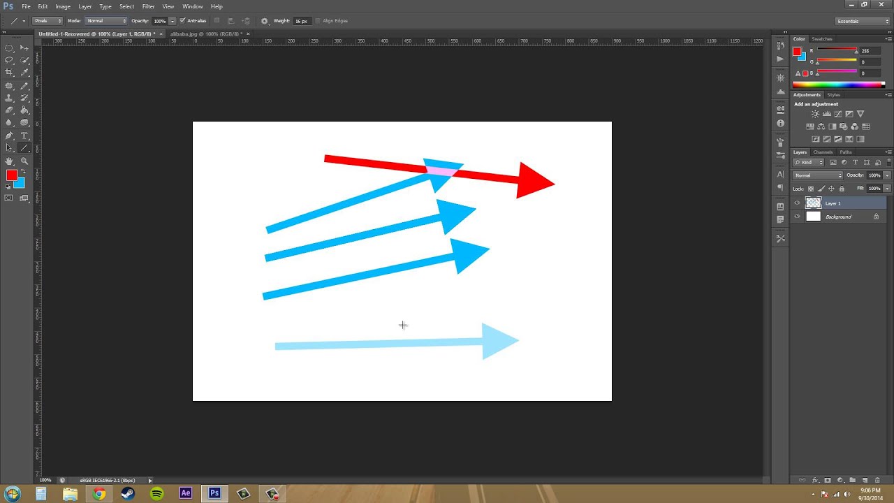 Photoshop CS6 Tutorial - 125 - The Line Tool