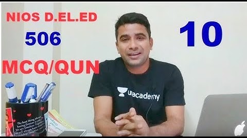 #10. MCQ/Concept 506 NIOS D.EL.ED Understanding children in inclusive context | Online Partner