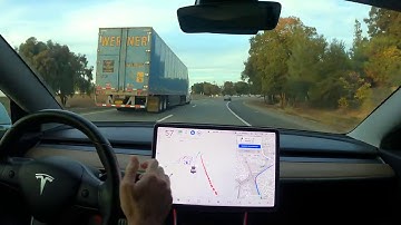 City - Highway - City TESLA FSD BETA 2020.44.10.2