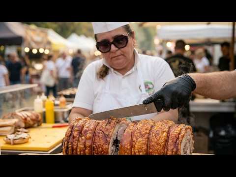 Big Roast, Italian Stuffed Sandwiches. Italy Street Food Fair