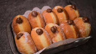 Nutella Donut l Stuffed Nutella Doughnut Melt In Mouth