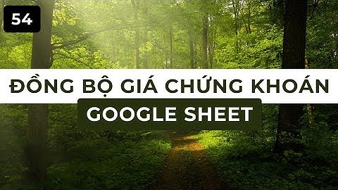 Hướng dẫn quản lý danh mục đầu tư chứng khoán trên Google Sheet, cập nhật giá khớp lệnh