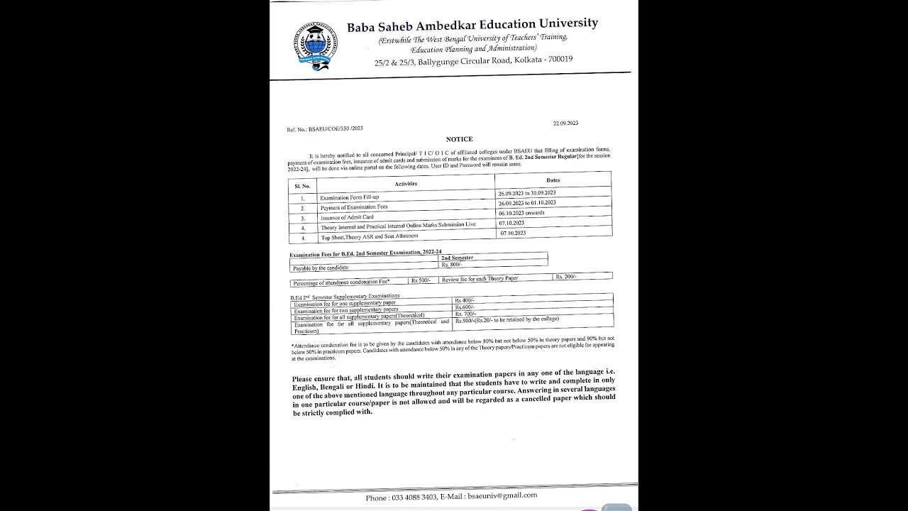 📢B.Ed. 2nd Sem 2022-24 🔴Important 