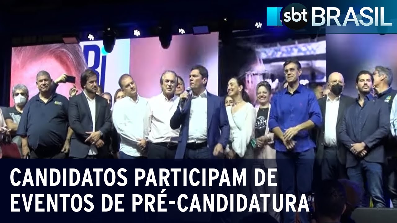 Candidatos participam de eventos de pré-candidatura | SBT Brasil (09/07/22)