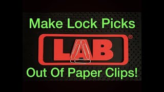 [104] How to Make DIY Paper Clip Lock Picks!