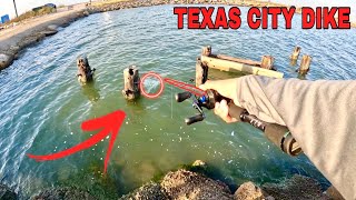 Fishing the BEST Spots for FLOUNDER! ( Texas City Dike Edition )