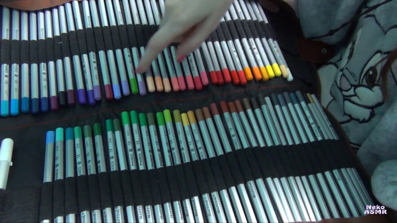 ASMR español | Ordenando los lápices de colores