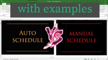 Difference between auto scheduling and manual scheduling/Auto schedule vs manual schedule activities