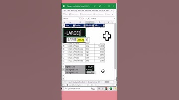 Excel Tips and Tricks How to find 2nd largest value in #excel |  Large formula in excel #learnexcel