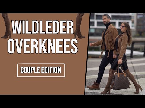 Video: Damen-Winterstiefel - Overknee-Stiefel - hohes echtes Leder Wildleder - Halbsaison Eurowinterschuhe Baden 50047479