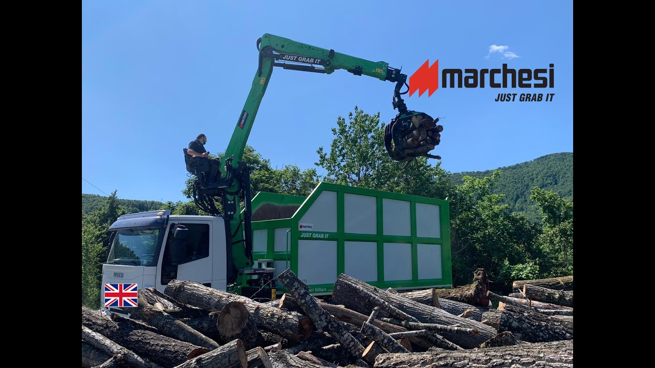 Forestry Timber Loader M12Z 02.105 with telescopic top seat and custom pentagonal booms