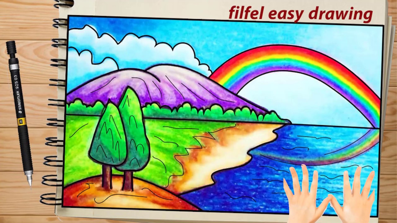 Beginner Easy Drawings Nature - Drawing with Crayons