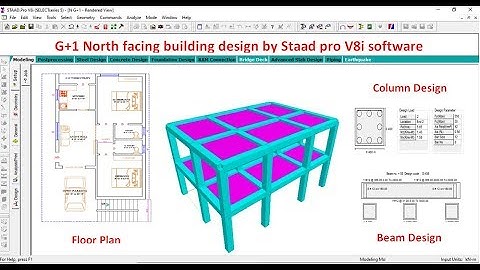 North facing building design by Staad  pro v8i Software
