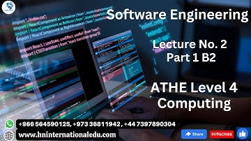 Software Engineering Lecture No. 02 Part 1 B2 ATHE Level 4 Computing