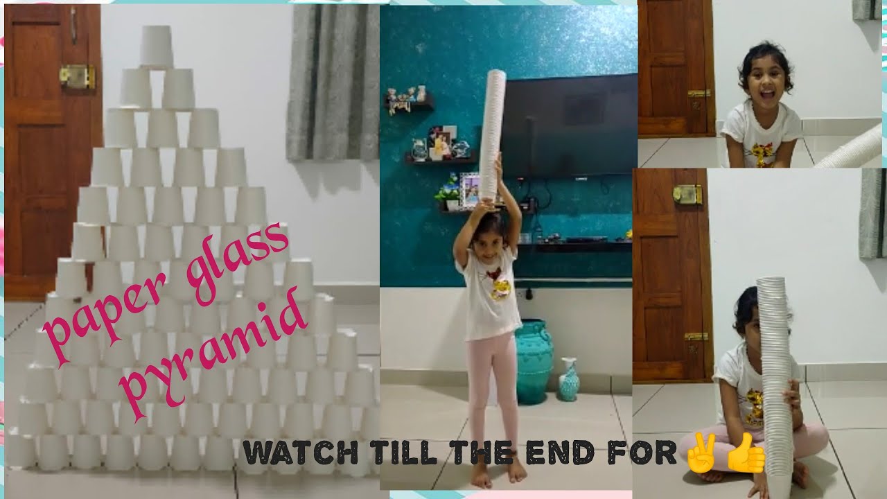 Paper cup pyramid| crazy activities 😊🤩 - YouTube