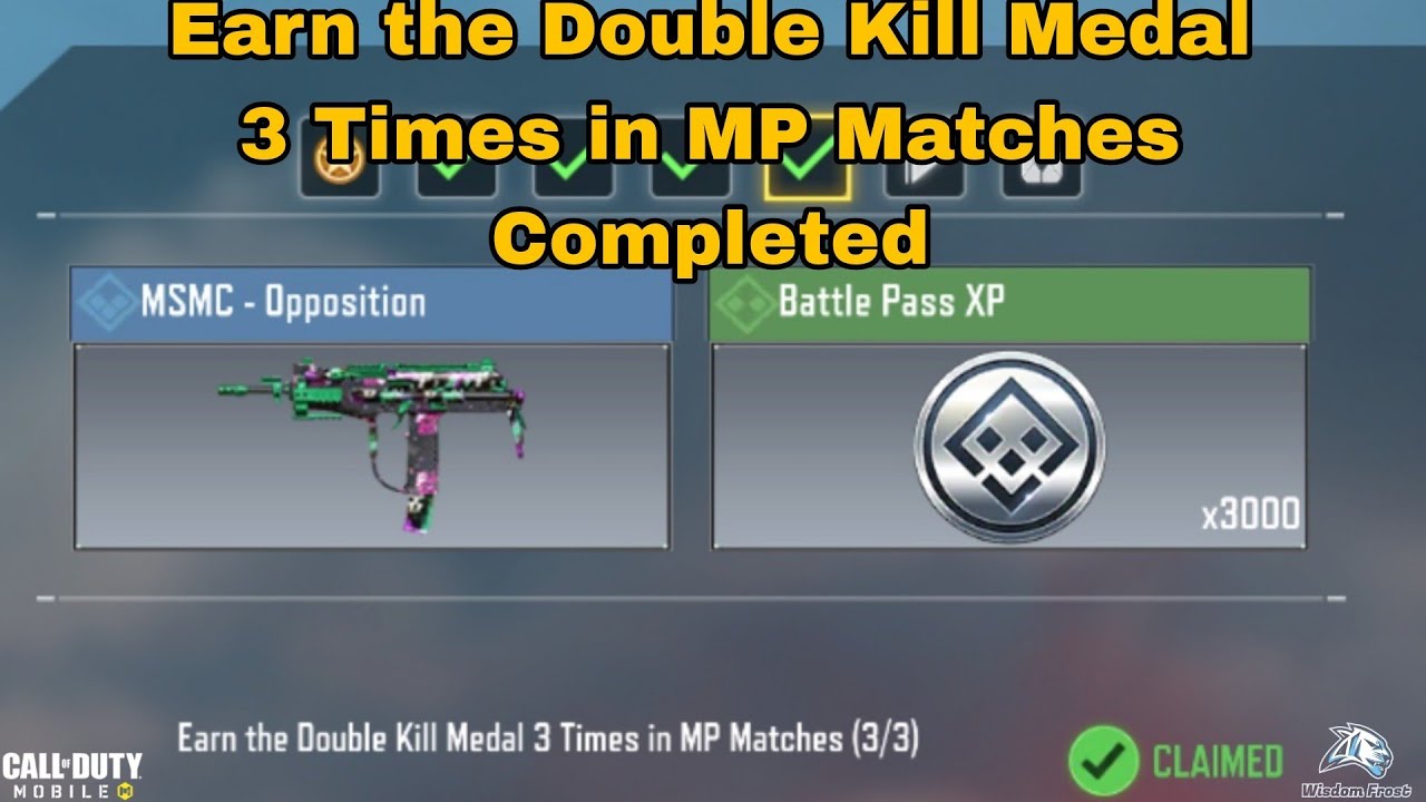 How to Earn the Double Kill Medal 3 Times in MP Matches in Cod Mobile