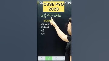 Q) Integration  ∫ lim 0 to 2  √(4-x^2 ) d𝑥  2026 Integration PYQ 2025 MathsClass 12 #maths